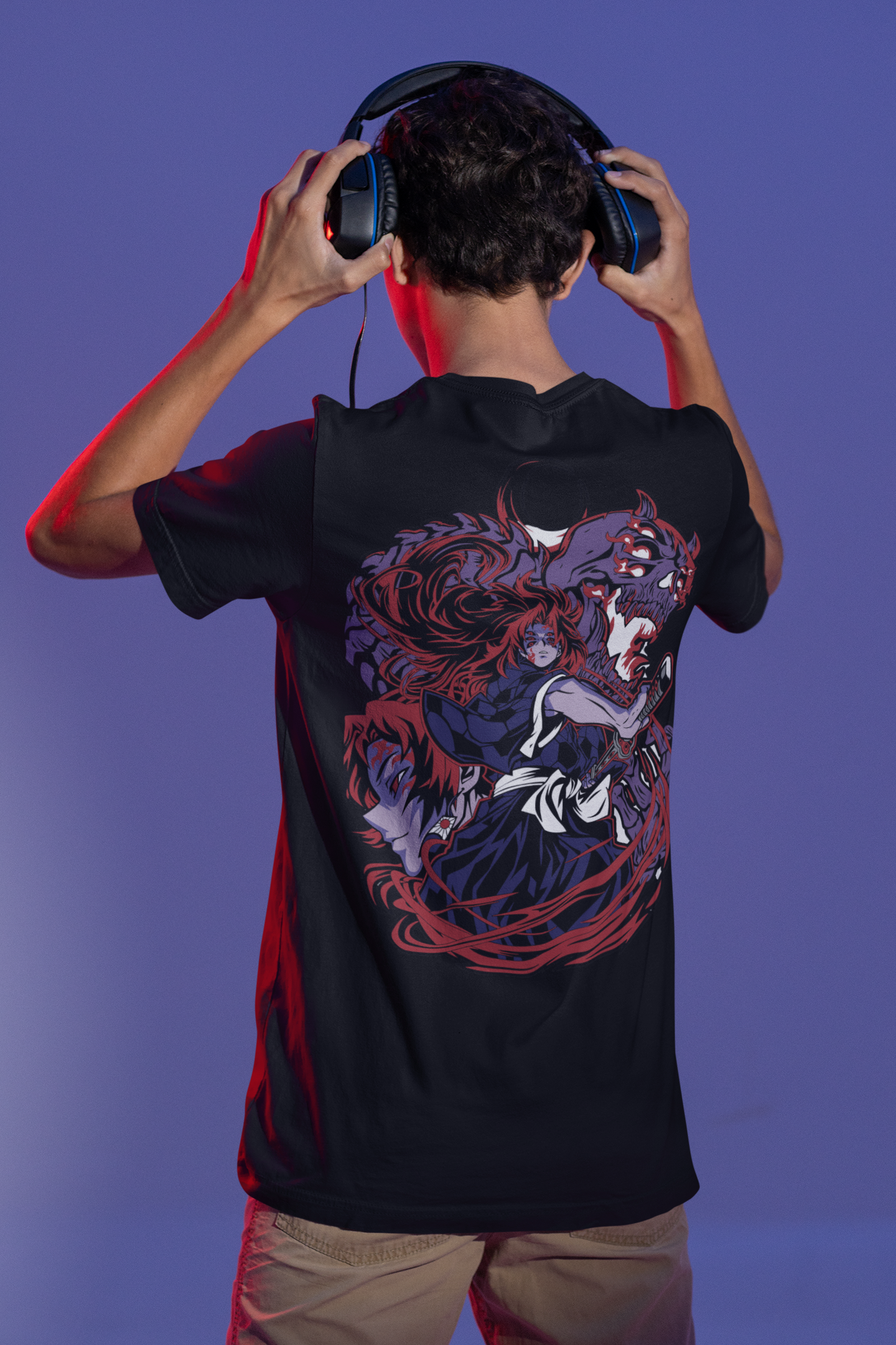 Yoriichi Demon Slayer Oversized Anime T-shirt