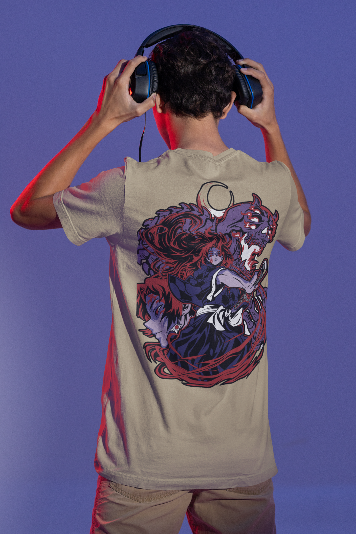 Yoriichi Demon Slayer Oversized Anime T-shirt