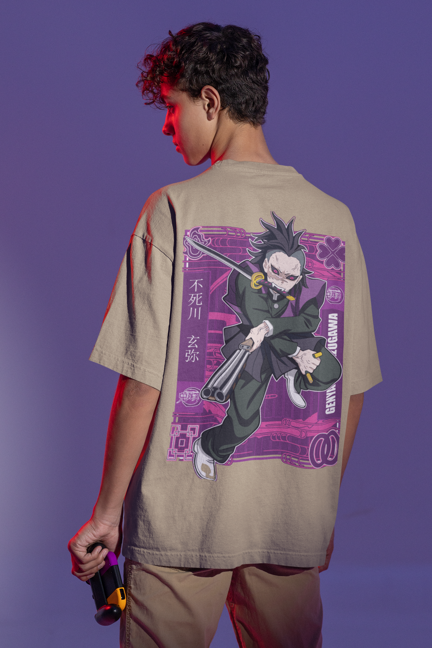 Genya Shinazugawa Demon slayer Oversized Anime T-shirt