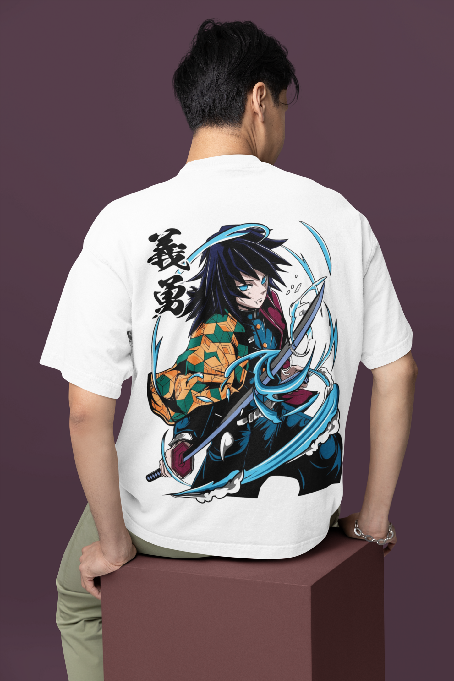 GIYU Demon Slayer Animated Oversized  T-Shirt