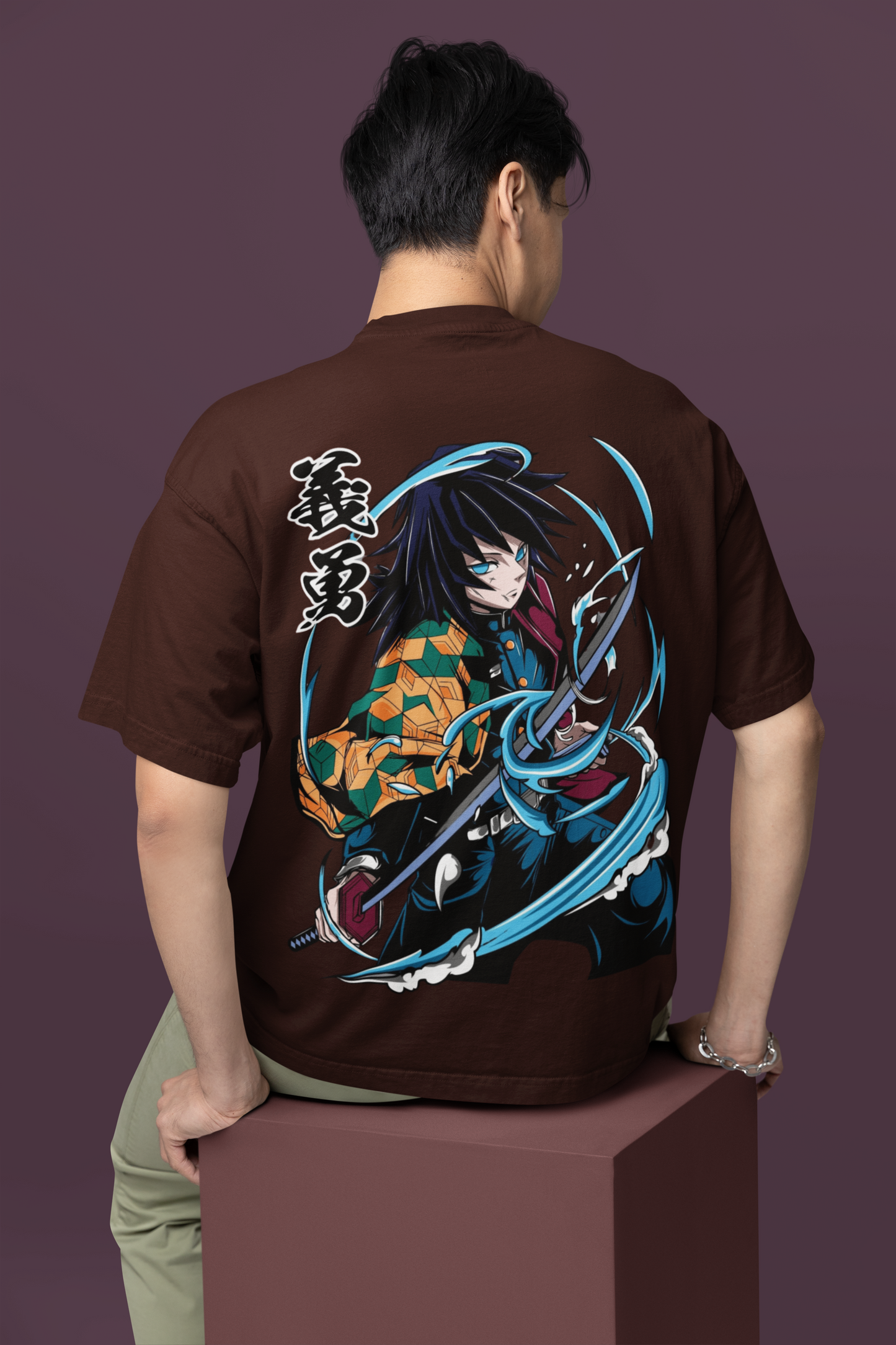 GIYU Demon Slayer Animated Oversized  T-Shirt