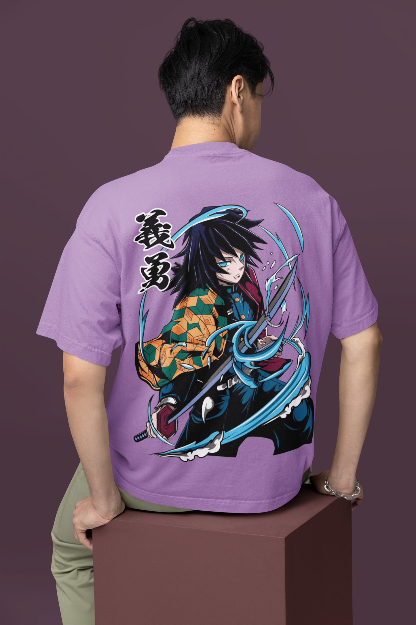 GIYU Demon Slayer Animated Oversized  T-Shirt