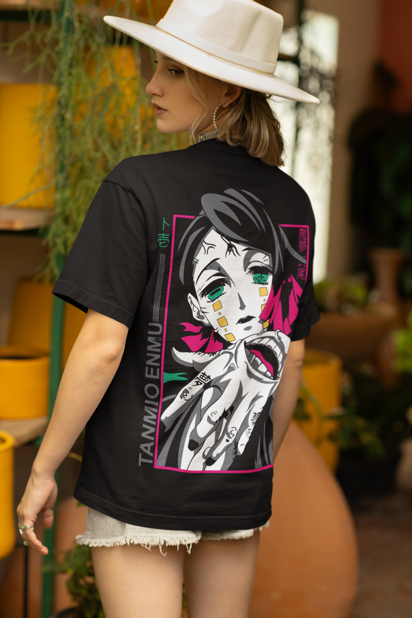 Enmu Demon Slayer Oversized Anime T-Shirts