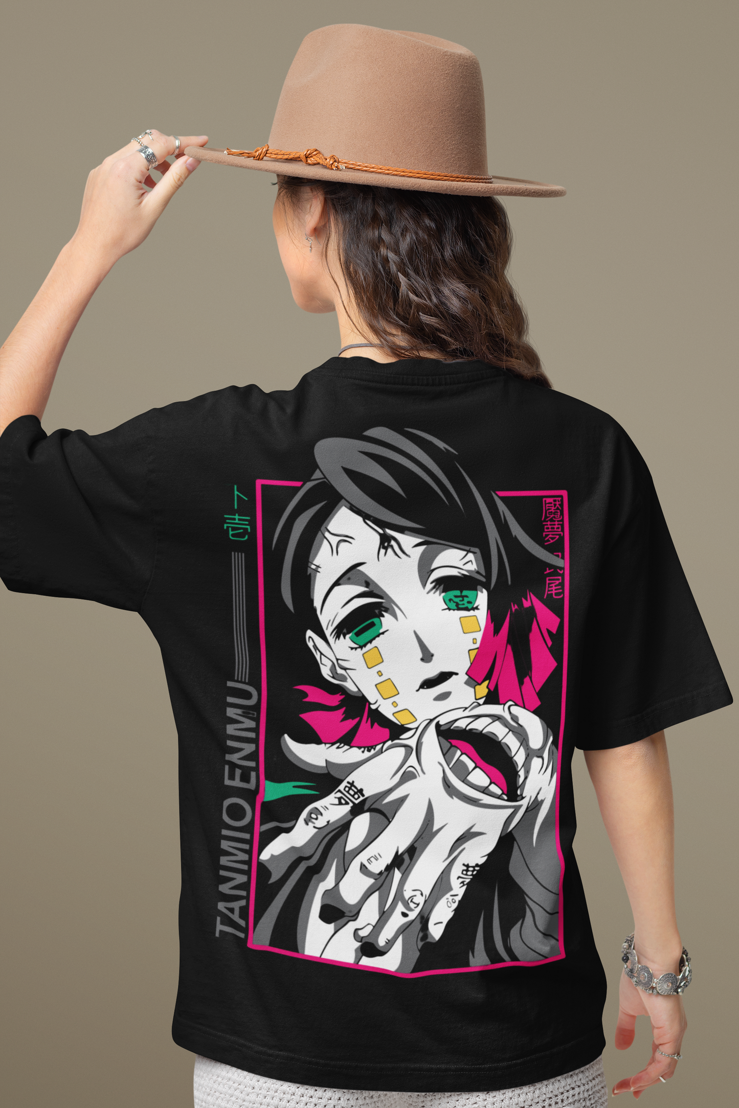 Enmu Demon Slayer Oversized Anime T-Shirts