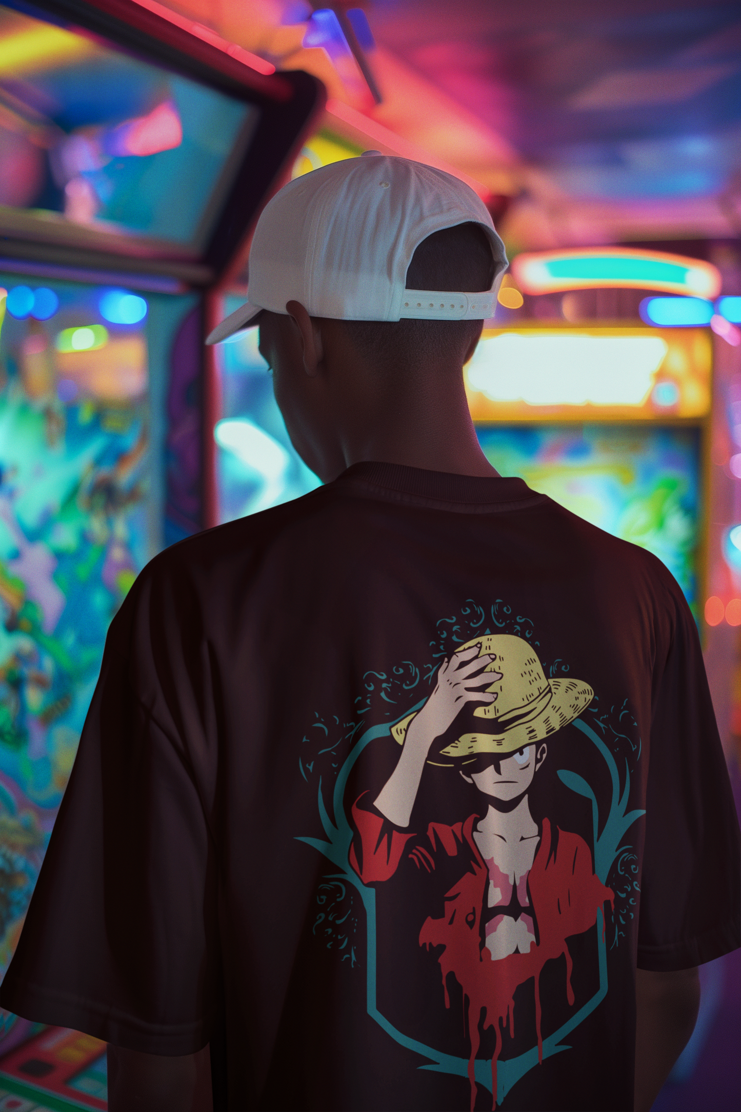 One piece oversized anime t-shirt-