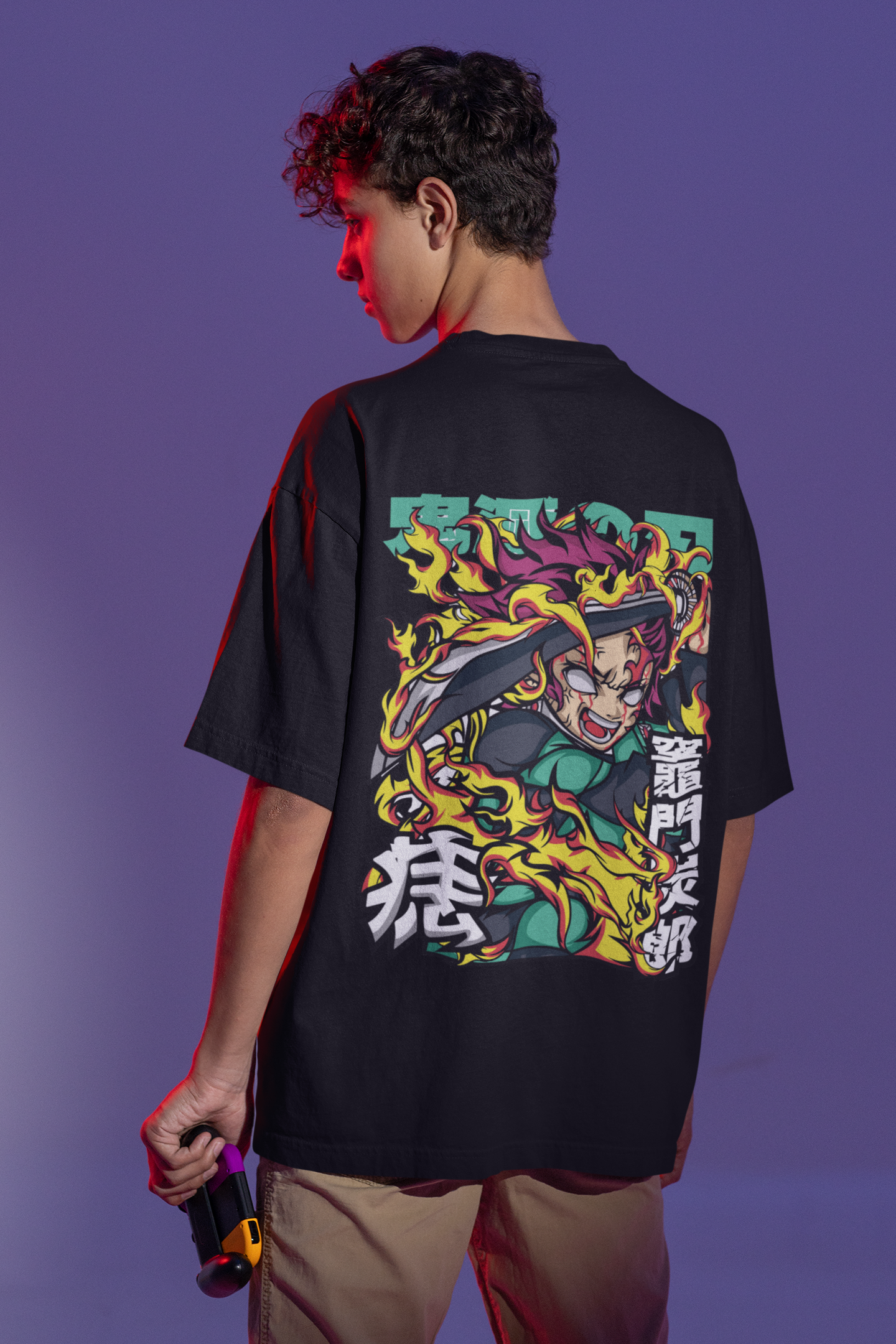 KAMDO TANJIRO Demon Slayer Oversized Anime T-Shirts