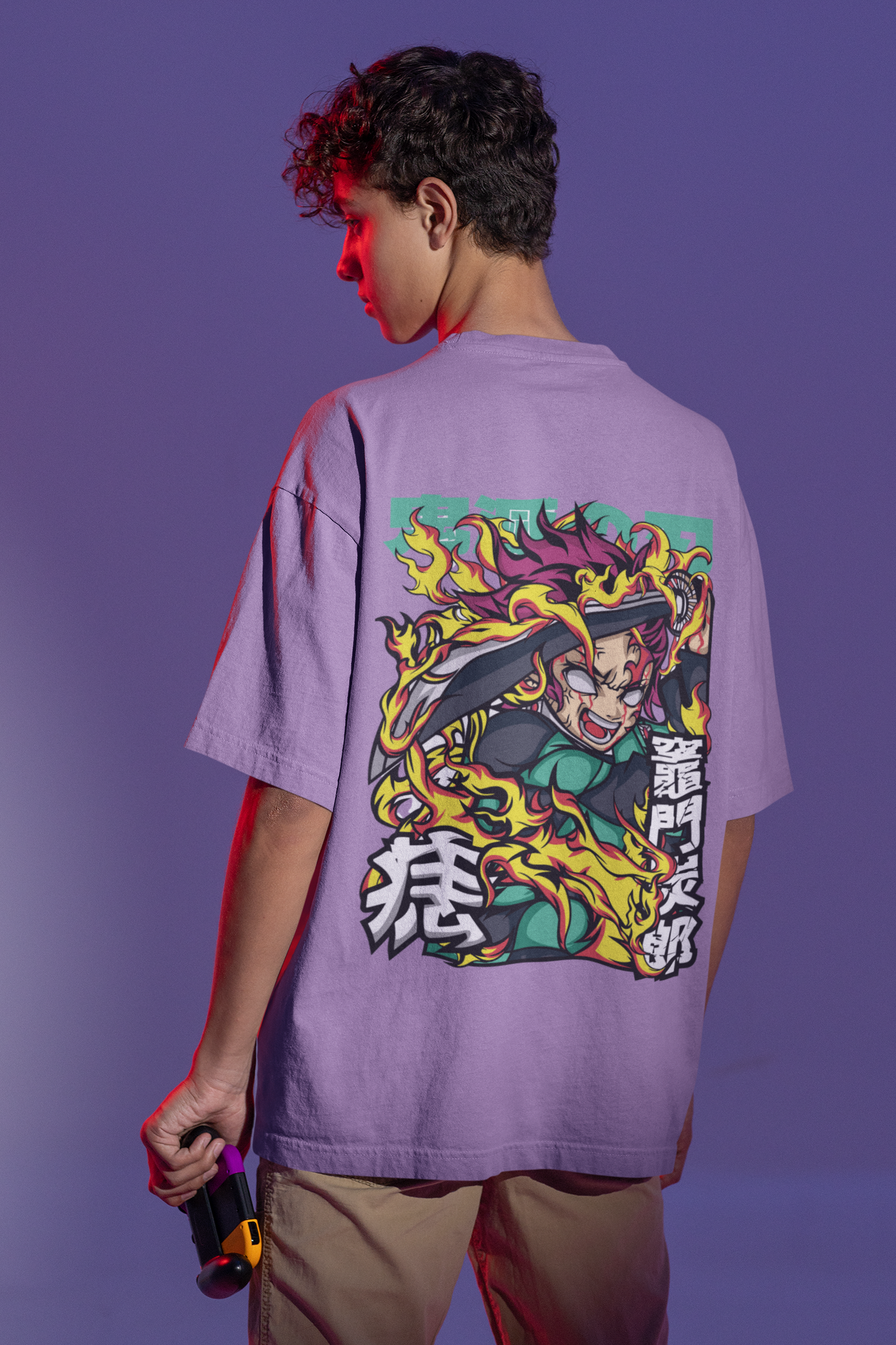 KAMDO TANJIRO Demon Slayer Oversized Anime T-Shirts