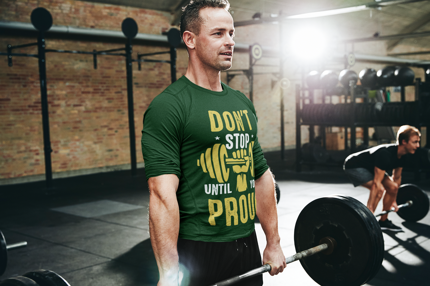 DON`T STOP UNTIL YOU PROUD GYM Motivation  T-Shirts For Man